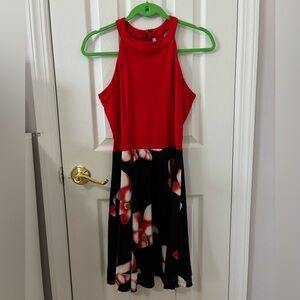 Halter neck floral dress